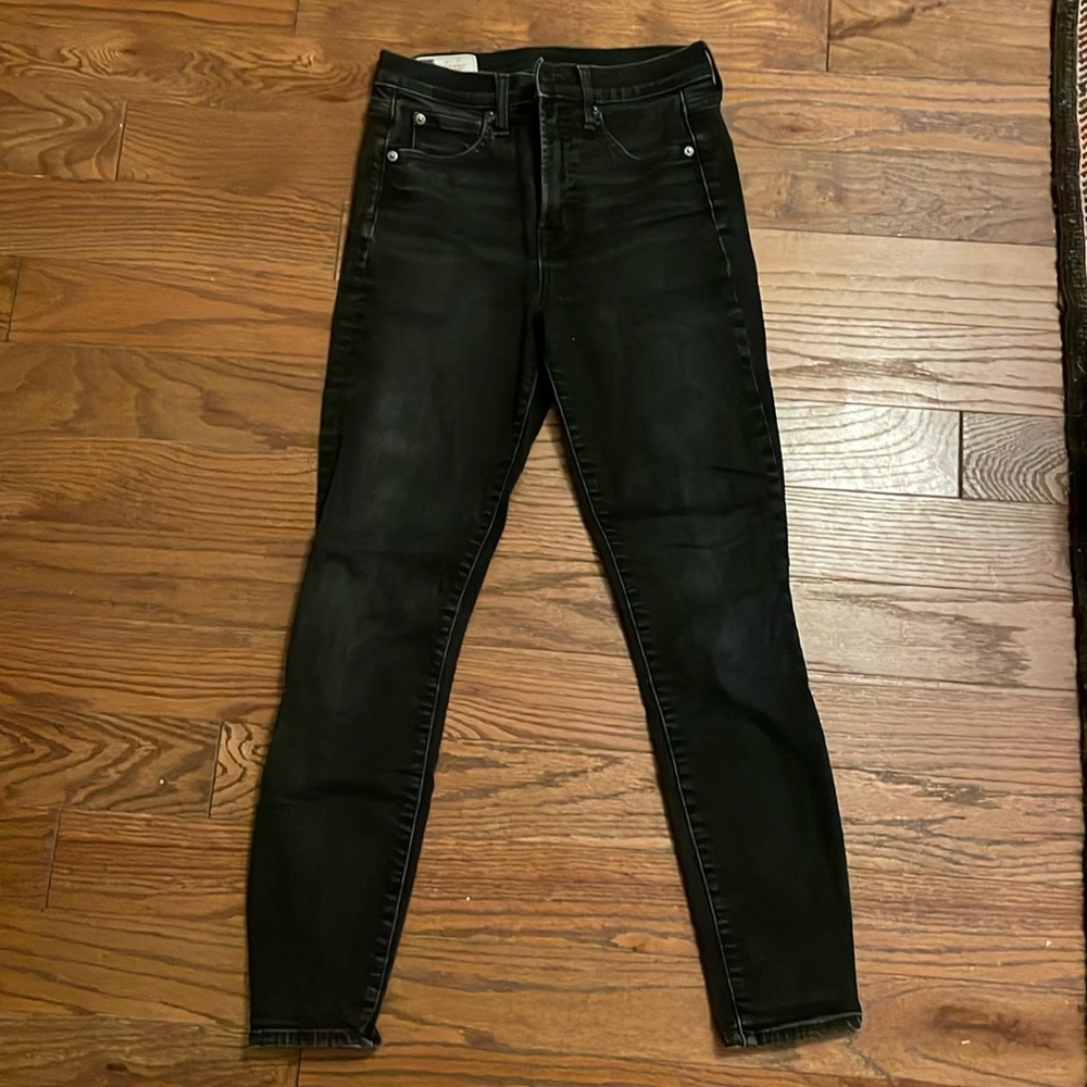Gap black true skinny high rise jeans